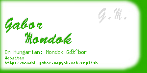 gabor mondok business card